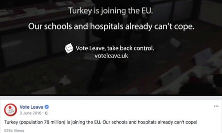 One of Vote Leave’s Facebook “dark posts” uncovered last week.