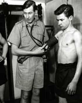Roger Bannister in 1957, when, as part of his national service, he did research into the cause of deaths among young soldiers in hot climates.