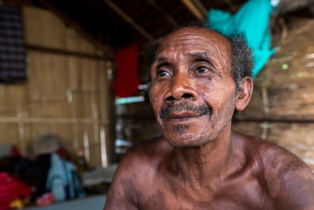 Johan Tahun, one of the oldest men in the village.