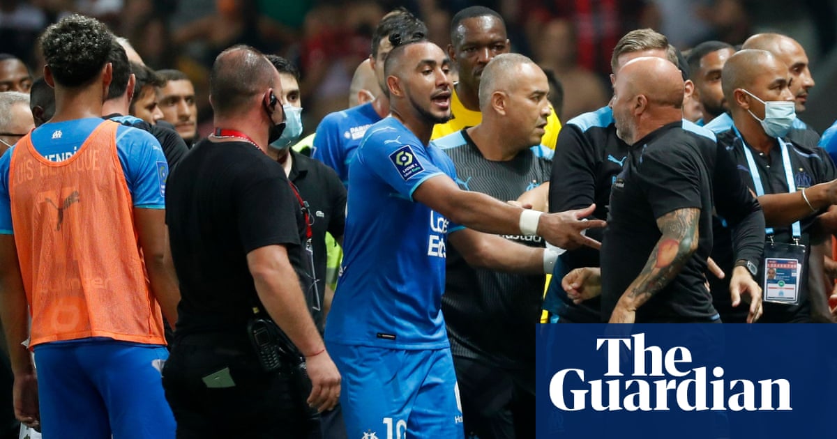 Marseille players refuse to return to pitch after clashing with Nice fans