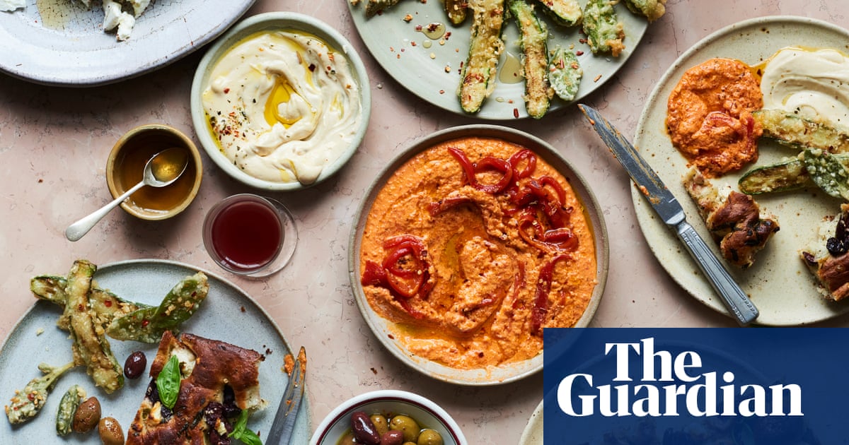 flatbread-fried-courgettes-and-a-feta-dip-honey-and-amp-co-s-greek-meze-recipes