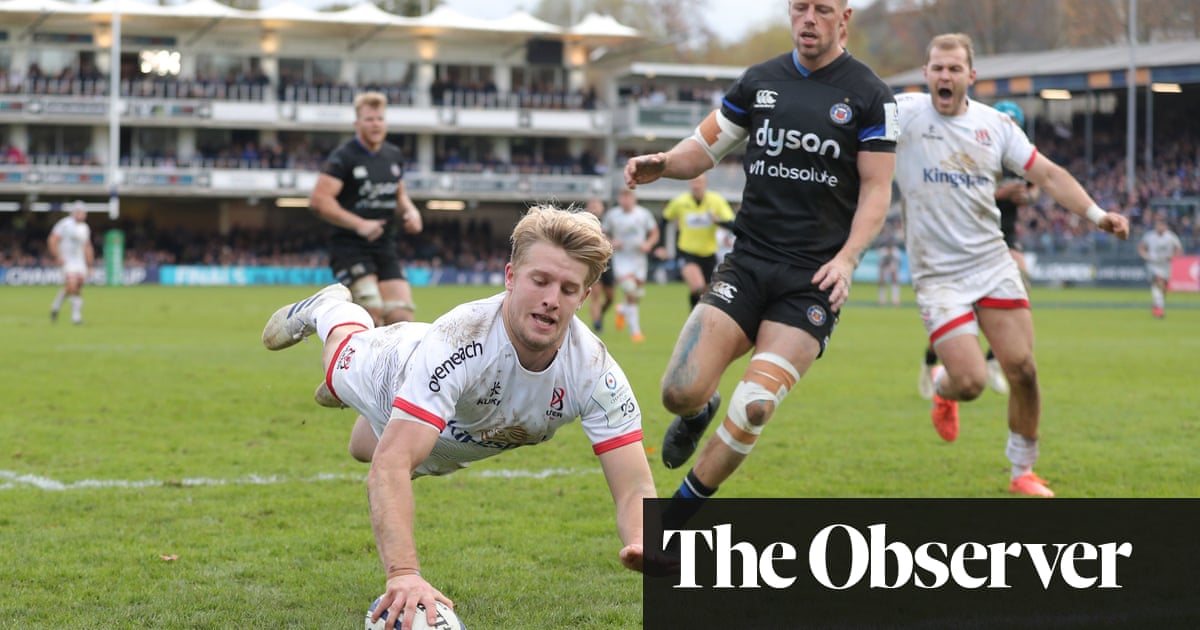 Jacob Stockdale helps Ulster hang on for hard-fought victory at Bath
