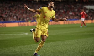 Wins for Liverpool and City but Arsenal embarrassed at Palace – Football Weekly | Football 1 Luis Diaz of Liverpool celebrates after scoring their side's third goal during the UEFA Champions League Quarter Final Leg One match between SL Benfica and Liverpool FC at Estadio da Luz on April 05, 2022 in Lisbon, Portugal. (Photo by Julian Finney/Getty Images)