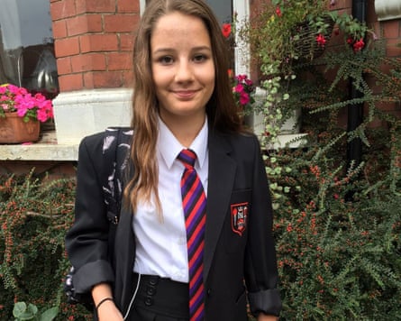 Molly Russell in school uniform
