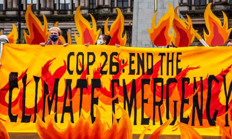 Field of Climate Fire art installation on George Square