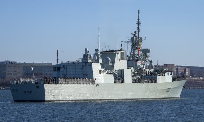 HMCS Montreal departs Halifax for a six-month deployment on a NATO mission in the Mediterranean on Wednesday, Jan. 19, 2022.