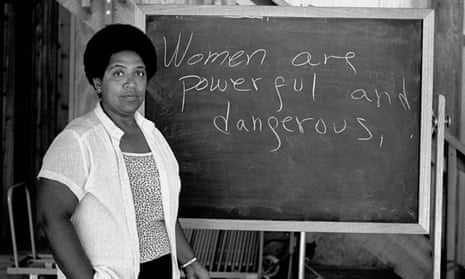 In black and white … Audre Lorde lectures at the Atlantic Center for the Arts in New Smyrna Beach, Florida, 1983.
