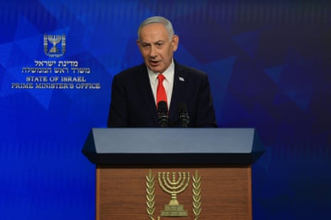 Israeli prime minister, Benjamin Netanyahu, holds a news conference, following the US- Iran deal, in Jerusalem, on 15 June 2026.