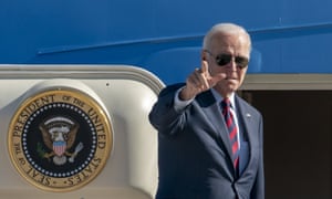 Joe Biden at the door of Air Force One today.