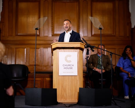 Leader of the Green Party of England and Wales, Zack Polanski, speaking earlier today.