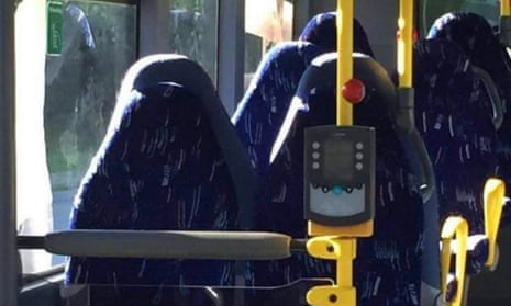 The bus seats in a picture posted on Fedrelandet Viktigst, or Fatherland first.