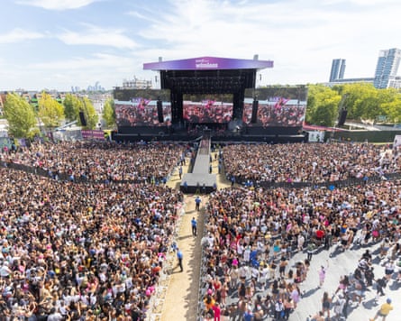 Crowds at Wireless festival in Finsbury Park, London, July 2022.