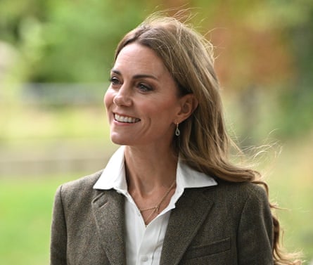 The Princess of Wales in a white shirt and jacket