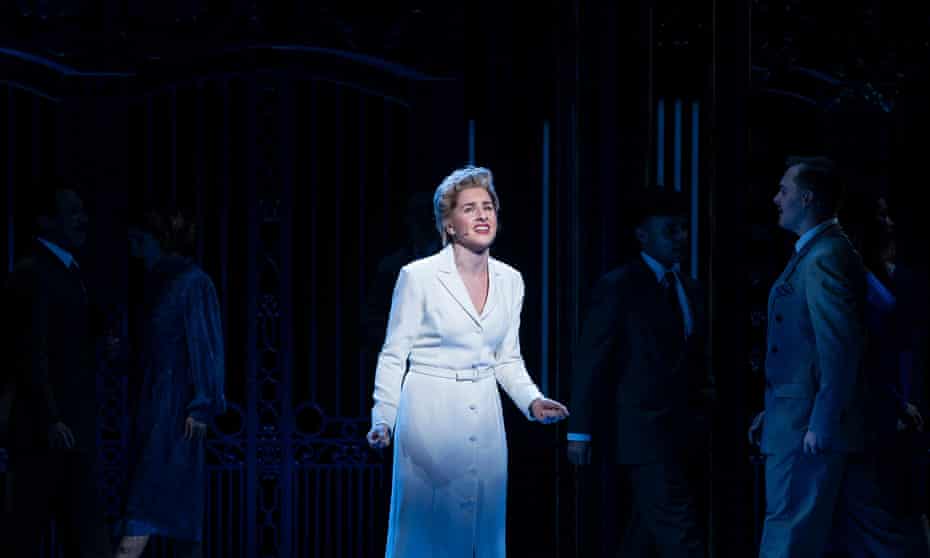 Jeanna de Waal as the Princess of Wales in Diana the Musical on Broadway, New York, 2021.