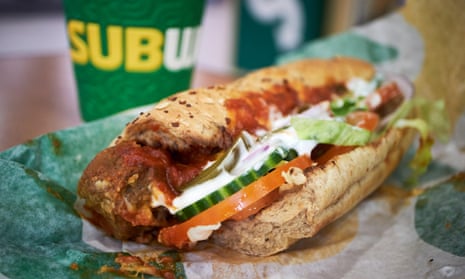 A subway meatball sandwich.