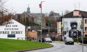 Murals in the Bogside area of Derry, Northern Ireland.