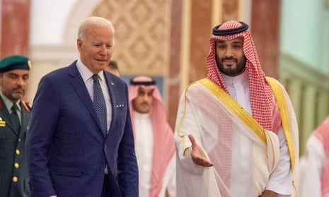Joe Biden with Mohammed bin Salman during a visit to Saudi Arabia in July.