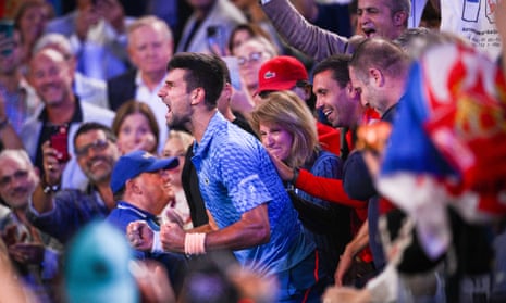 Novak Djokovic releases pent up emotion after his triumph over Stefanos Tsitsipas in the Australian Open men’s final.