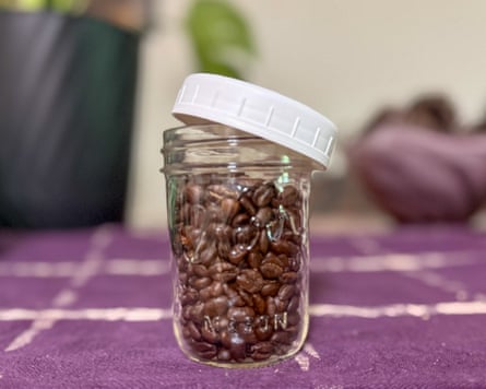 coffee beans successful jar