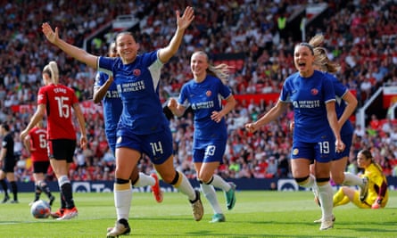 Fran Kirby celebrates scoring for Chelsea