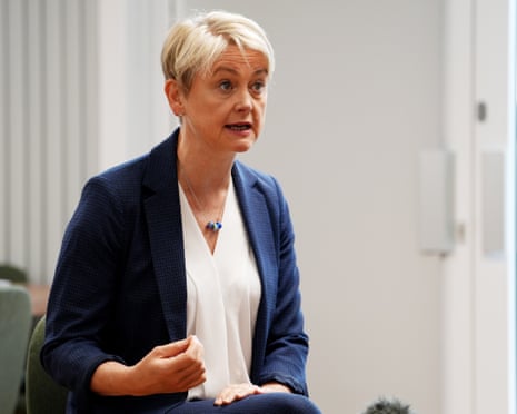 Yvette Cooper during a visit to a community-based mental health centre in Sheffield earlier this month