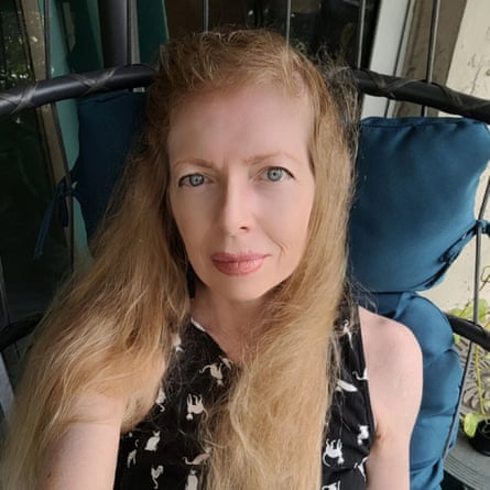 a woman sitting in a chair