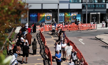 Queues outside Primark, Milton Keynes.