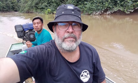 A selfie of indigenous activist Bruno Pereira taken on a mission in the Javari valley in May 2022