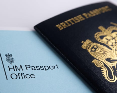 HM Passport Office letter and UK passport