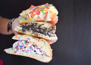 Stuffed Ice Cream fills doughnuts and hot-presses them like panini sandwiches
