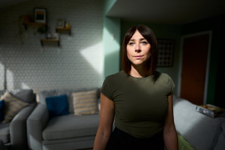 Natalie Greenwood in her home in West Yorkshire