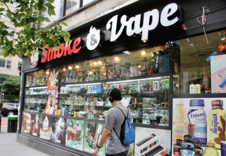 A store selling vapes in New York, where Alyx Gorman’s habit started.