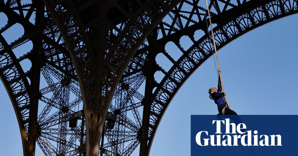A French woman sets new world record for rope climbing with ascent of Eiffel Tower | France