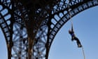 French athlete sets world record for rope climbing at Eiffel Tower – video
