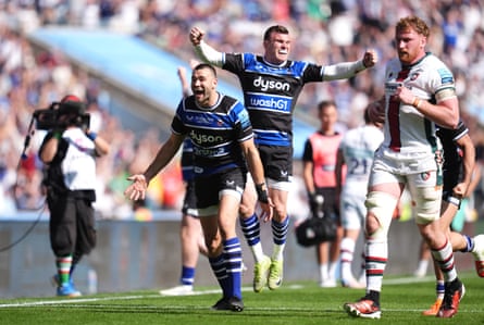 Bath celebrate their title win last season