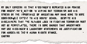 A memorandum from US ambassador Castro.