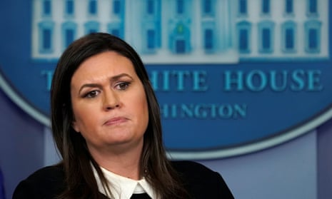 Sarah Sanders holds a press briefing at the White House in Washington<br>White House spokeswoman Sarah Sanders pauses during a press briefing at the White House in Washington, U.S., December 18, 2018. REUTERS/Kevin Lamarque