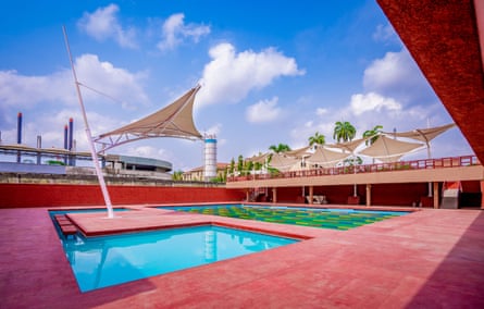 The public swimming pool area in the John Randle centre, Lagos, Nigeria.