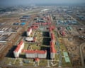 Aerial view of US base Camp Humphreys in Pyeongtaek, South Korea