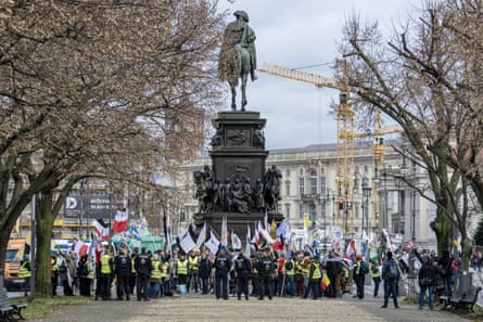 Under the motto ‘Great Prussia March for Homeland and World Peace’, rightwing extremists gathered so-called Reich citizens at the Lustgarten in Berlin-Mitte.