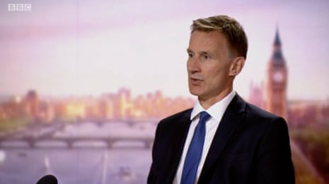 Jeremy Hunt on the Andrew Marr Show
