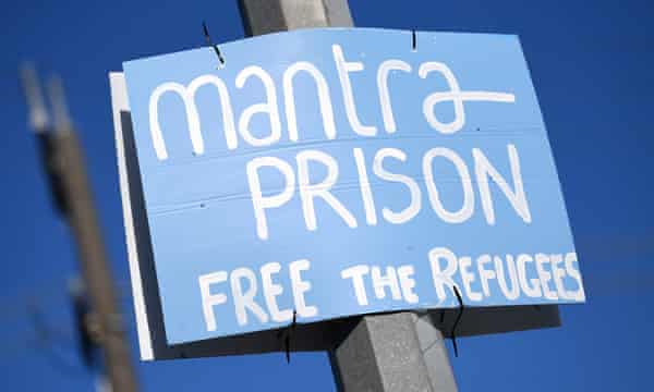 A sign reading 'Mantra prison'