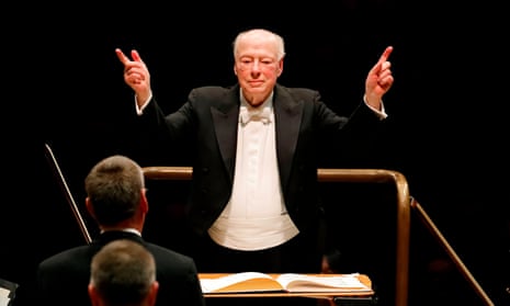 Bernard Haitink conducting the London Symphony Orchestra at The Barbican in March 2019, during a concert celebrating his 90th birthday.  