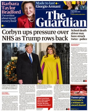Guardian front page, Wednesday 4 December 2019