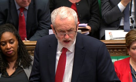 Jeremy Corbyn’s comments brought shouts of ‘shame’ from Tories in the Commons.