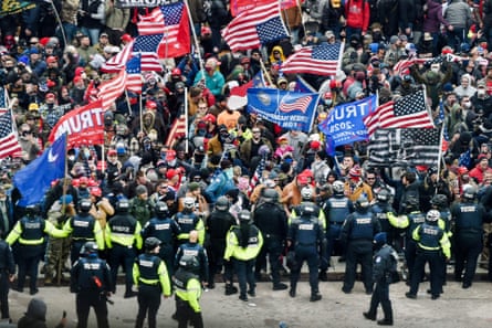 Trump supporters clash with police