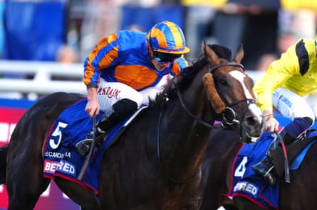 Tom Marquand drives home Scandinavia to win the St Leger