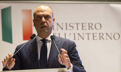 Italian interior minister Angelino Alfano