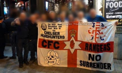Chelsea Fans Took Flag With Nazi Symbol To Budapest For Vidi Game Football The Guardian