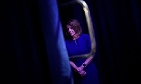 Nancy Pelosi waits to speak during a midterm election night party hosted by the Democratic Congressional Campaign Committee November 6, 2018 in Washington, DC.
